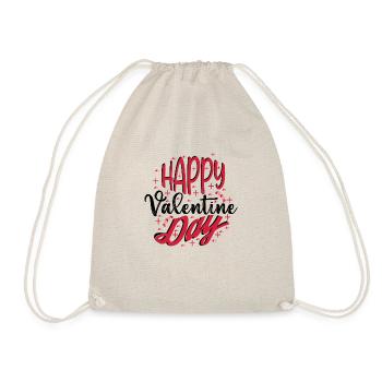 Happy Valentine Day - Turnbeutel - Natur - Vorne