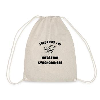 J’peux pas j’ai natation synchronisée - Sac de sport léger - nature - Devant