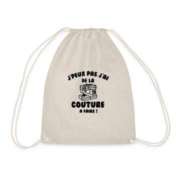 J’peux pas j’ai de la couture à faire - Sac de sport léger - nature - Devant