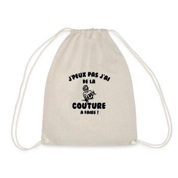 J’peux pas j’ai de la couture à faire - Sac de sport léger - nature - Devant