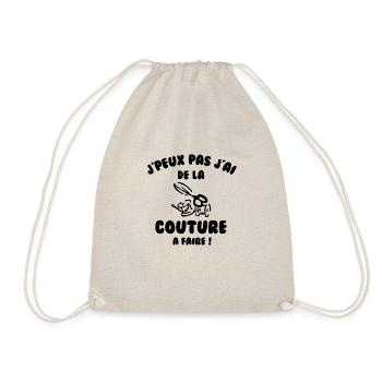 J’peux pas j’ai de la couture à faire - Sac de sport léger - nature - Devant