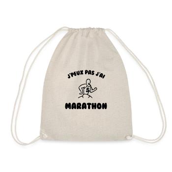 J’peux pas j’ai marathon - Sac de sport léger - nature - Devant