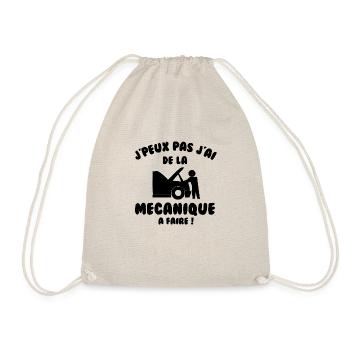 J’peux pas j’ai de la mécanique à faire - Sac de sport léger - nature - Devant
