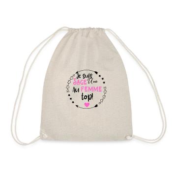 Je suis une sage femme au top - Sac de sport léger - nature - Devant