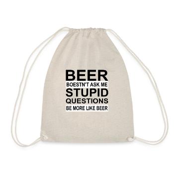 Beer Wine Whiskey Schnapps Alcohol - Drawstring Bag - nature - Front