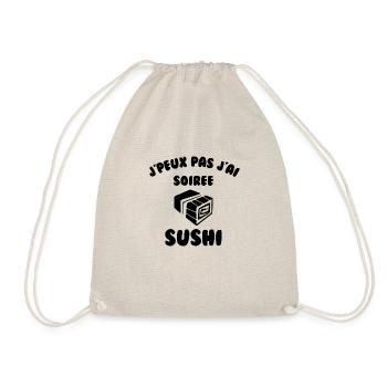 J’peux pas j’ai soirée sushi - Sac de sport léger - nature - Devant