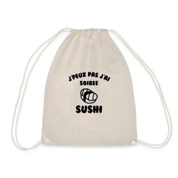 J’peux pas j’ai soirée sushi - Sac de sport léger - nature - Devant