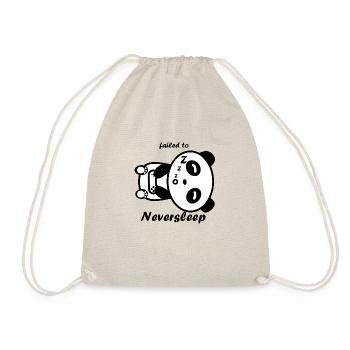 Cute PANDA failed to Neversleep - Turnbeutel - Natur - Vorne