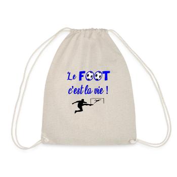le foot c est la vie - Sac de sport léger - nature - Devant