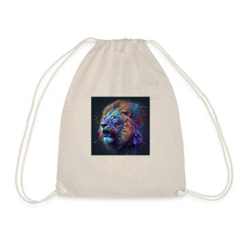 Colored lion, unique design - Drawstring Bag - nature - Front