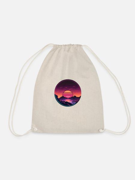 Synthwave Sunset - Turnbeutel - Natur