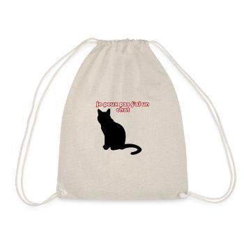 Je peux pas j'ai un chat noir - Sac de sport léger - nature - Devant