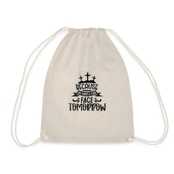 Because he lives i can Face tomorrow - Drawstring Bag - nature - Front