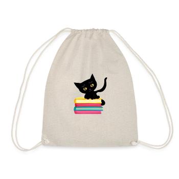 Chat Lecture Chat Livre Chat domestique Chaton Livres - Sac de sport léger - nature - Devant