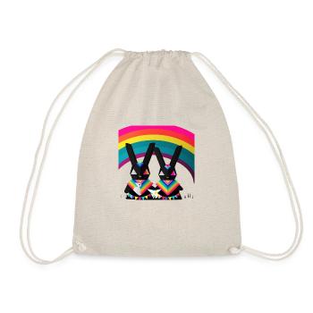 Stolze Pride Hasen - Turnbeutel - Natur - Vorne
