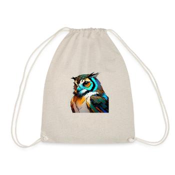 Neonpunk Owl - Turnbeutel - Natur - Vorne