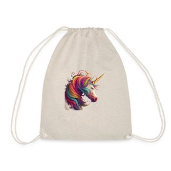 Unicorn of Dreams in Rainbow - Drawstring Bag - nature - Front