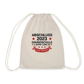 Grundschule Abschluss 2023 Gymnasiast Geschenk - Turnbeutel - Natur - Vorne