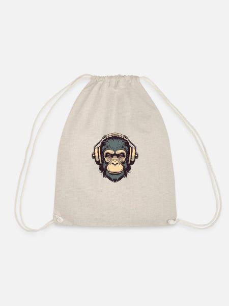 Funky Bloody Monkey - Drawstring Bag - nature