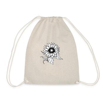 Tournesol dessiné à la main, autocollant de tournesol - Sac de sport léger - nature - Devant