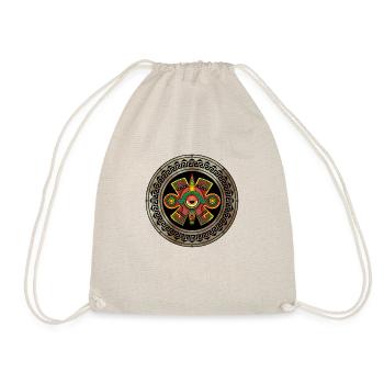 Aztec God Ollin ancient symbol - Drawstring Bag - nature - Front