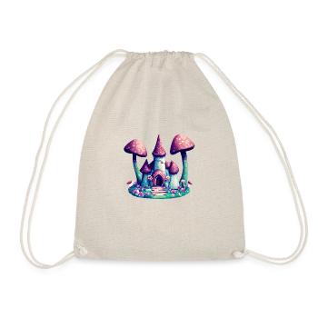 Fantasy Castle Mushroom Towers, Magic Fairy Tale - Drawstring Bag - nature - Front