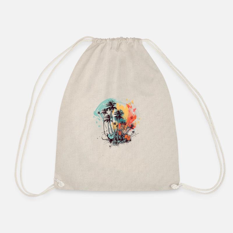 Palmiers avec paysage d’été - Sac de sport léger - nature