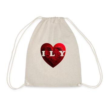 I Love You, say lovers in short form - Drawstring Bag - nature - Front
