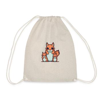 Squirrel family - Drawstring Bag - nature - Front