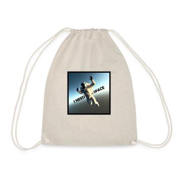 Astronaut I Need Space Lustig Funny - Drawstring Bag - nature - Front