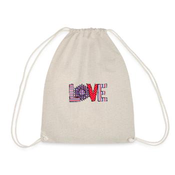 Liebe braucht die Welt #Love - Turnbeutel - Natur - Vorne