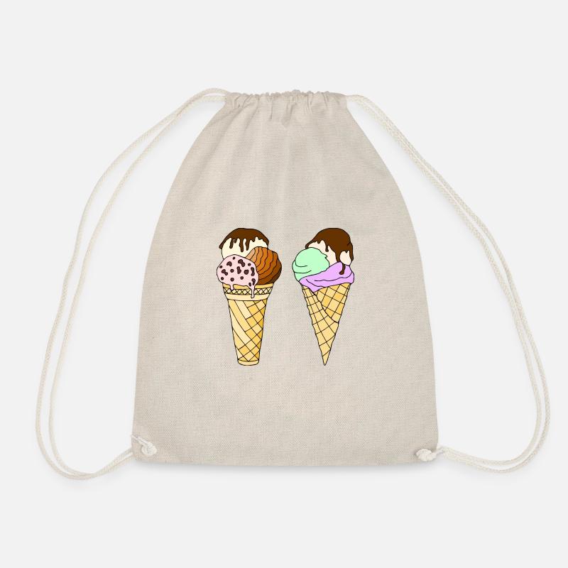 Ice cream - Drawstring Bag - nature