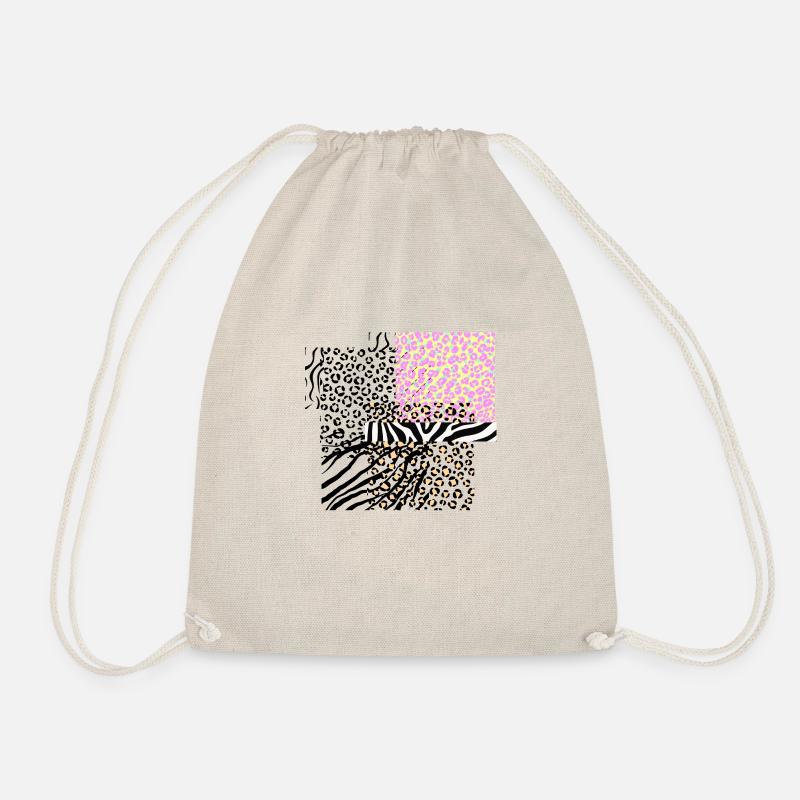 Leopard Zebra Illustration - Turnbeutel - Natur