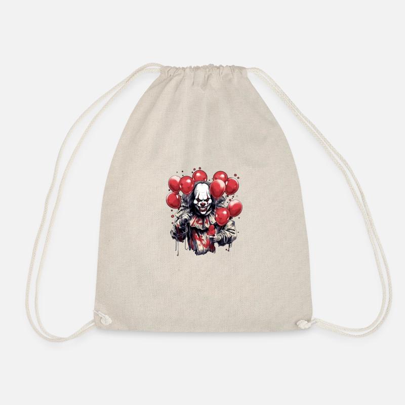 Diabolical clown - a terrifying design - Drawstring Bag - nature