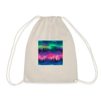 Northern Lights Glow: Northern Lights Collection - Drawstring Bag - nature - Front