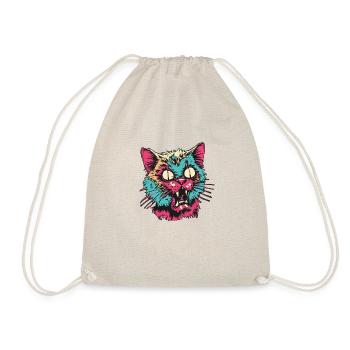 Horreur effrayante Chat zombie - Sac de sport léger - nature - Devant