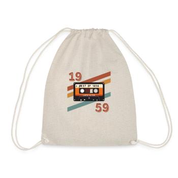 Retro-Vintage-Jubiläum von 1959 - Turnbeutel - Natur - Vorne