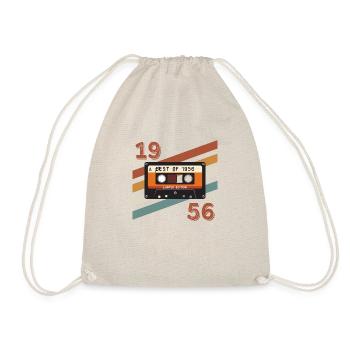1956 retro vintage anniversary - Drawstring Bag - nature - Front