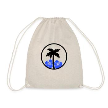 Palm hibiscus - Drawstring Bag - nature - Front
