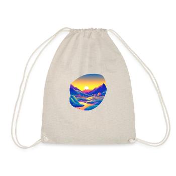 Mountains Hiking Mountain Hiking Hiking Mountain Hikers - Drawstring Bag - nature - Front
