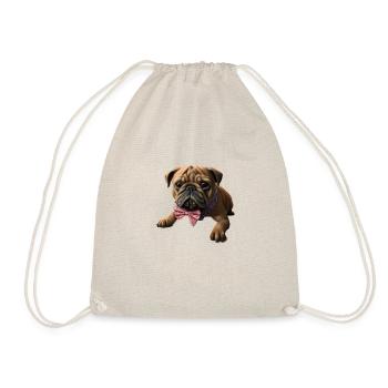 Hund Bulldogge Hunde Hundehalter Hundebesitzer - Turnbeutel - Natur - Vorne