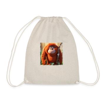 Happy Orangutan - Drawstring Bag - nature - Front