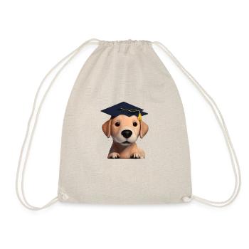 Bachelor Studium Golden Retriever Schulabschluss - Turnbeutel - Natur - Vorne