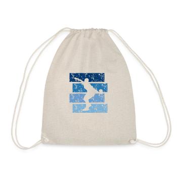 Vintage Geschenk Tischtennis - Turnbeutel - Natur - Vorne