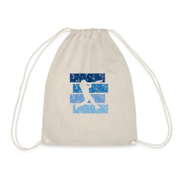 Vintage Geschenk Baseball - Turnbeutel - Natur - Vorne
