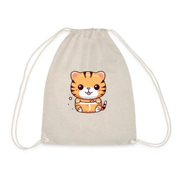 Mako the tiger - Drawstring Bag - nature - Front