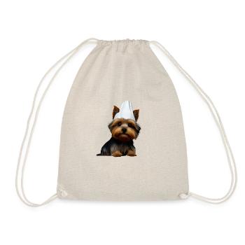 Yorkshire Terrier Restaurateur Puppy Cooking Dog - Drawstring Bag - nature - Front