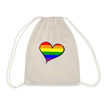 Pride heart LGBTQ+ - Turnbeutel - Natur - Vorne