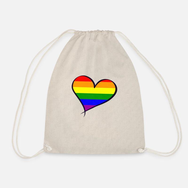 Pride heart LGBTQ+ - Turnbeutel - Natur