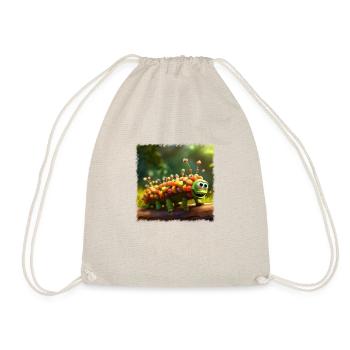 cute caterpillar - Drawstring Bag - nature - Front